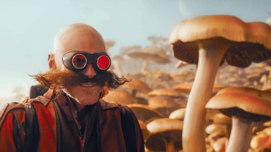 Dr. Eggman at the end of the first Sonic the Hedgehog movie.
