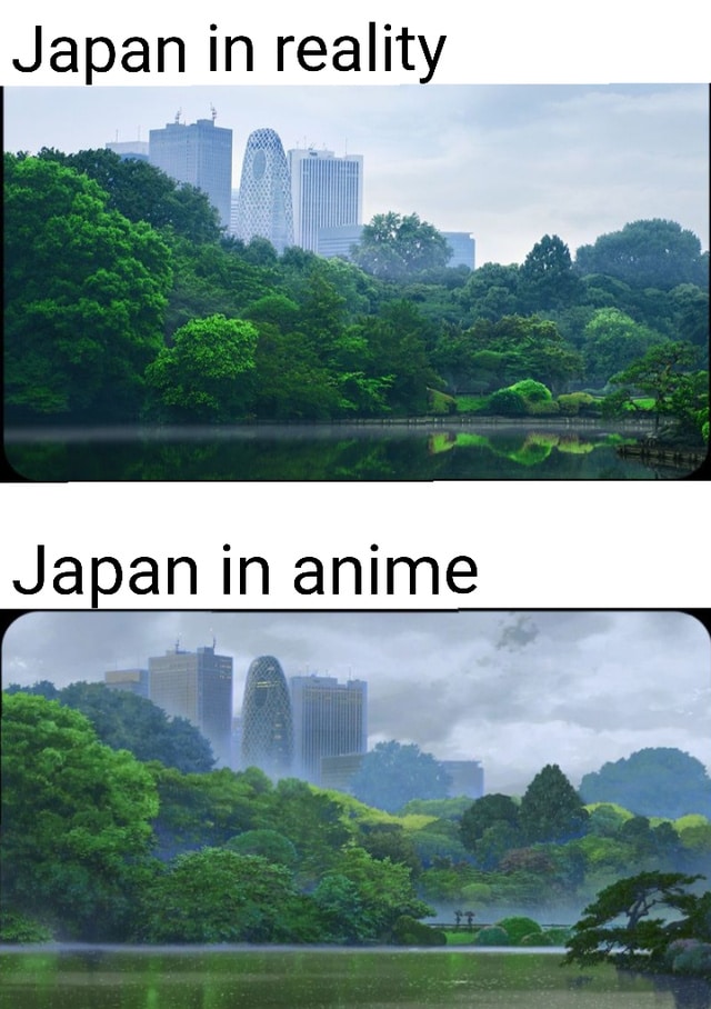 Le Japon En Réalité Contre Le Japon En Anime.