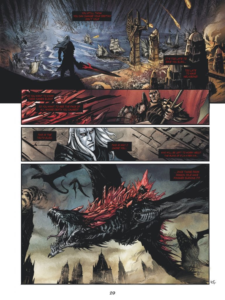Elric: The Dreaming City #1 sample page 1.