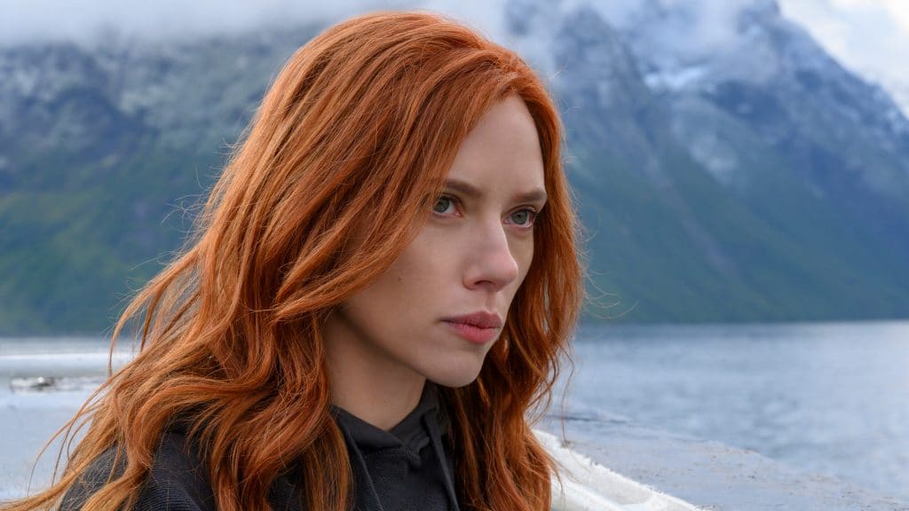 Scarlett Johansson as Black Widow.