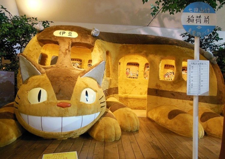 Catbus replica at Studio Ghibli Museum.