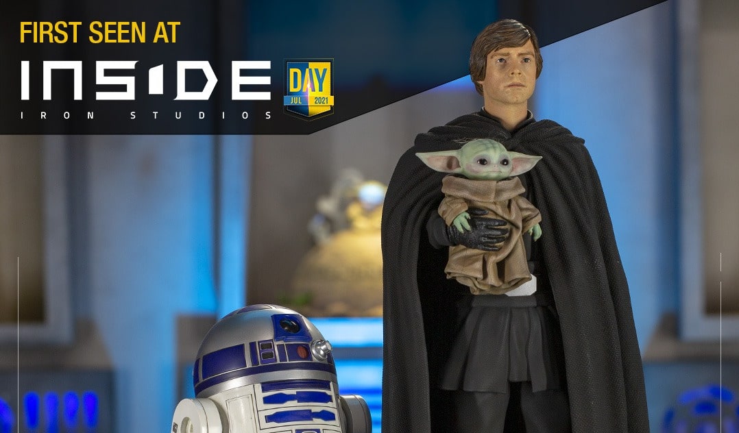 Luke Skywalker With R2-D2, And Grogu Statue Revealed By Iron Studios