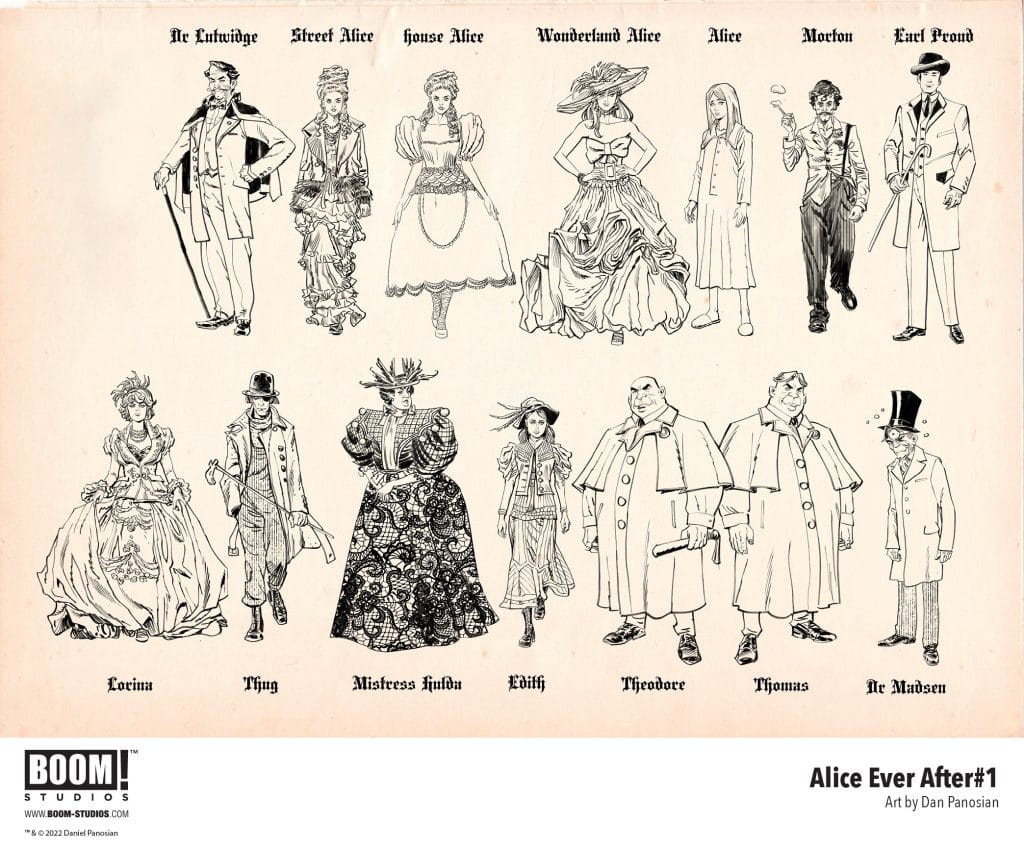 "Alice Ever After #1" character design sheet 1.