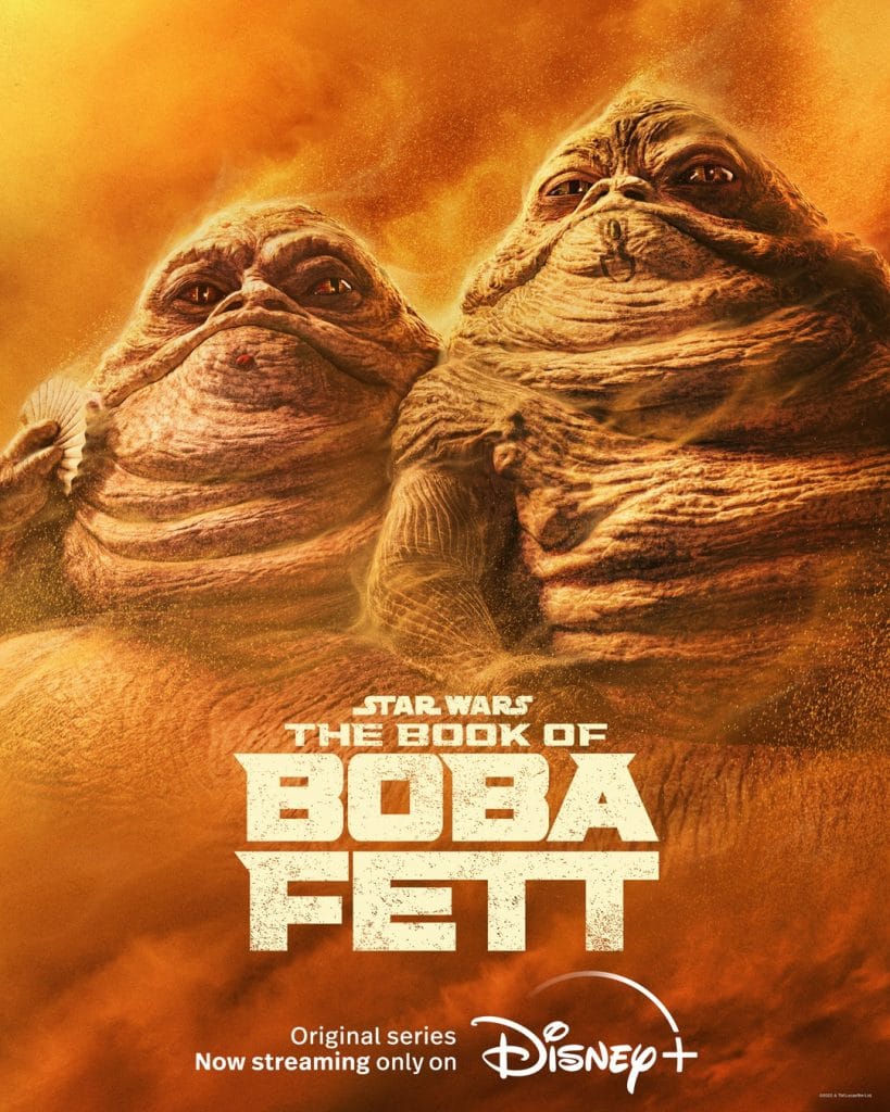 "The Book of Boba Fett" poster featuring the unnamed Hutt twins.