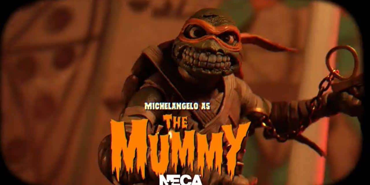 NECA: Michelangelo as The Mummy Universal Monsters X TMNT Crossover Figure Revealed [Toy Fair 2022]