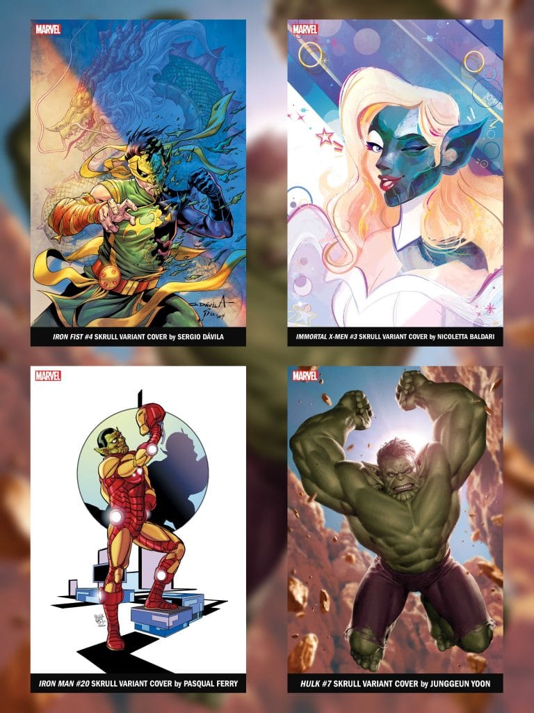 THE SKRULLS INVADE THE MARVEL UNIVERSE IN NEW VARIANT COVERS!