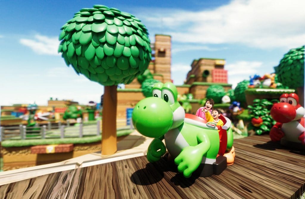 Yoshi's Adventure ride at Super Nintendo World.