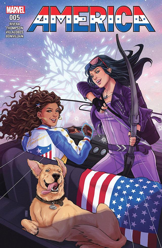 "America (2017) #5" main cover art.