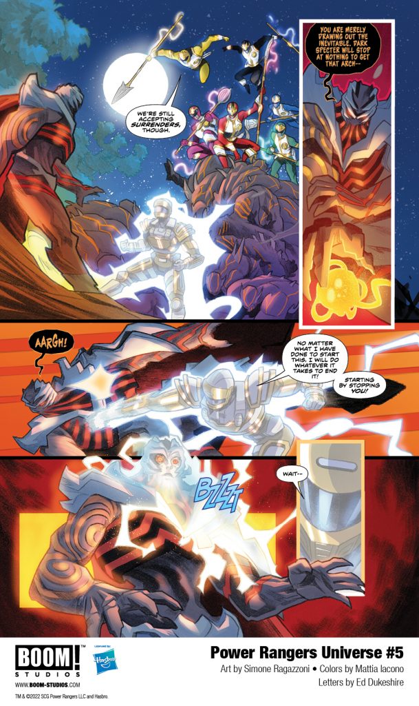 "Power Rangers Universe #5" preview page 4.