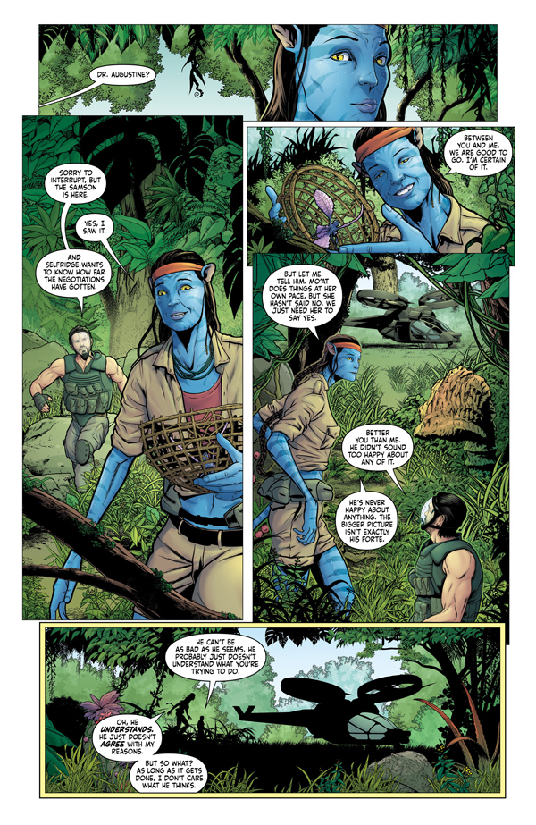 "Avatar: Adapt or Die #1" preview page 4.