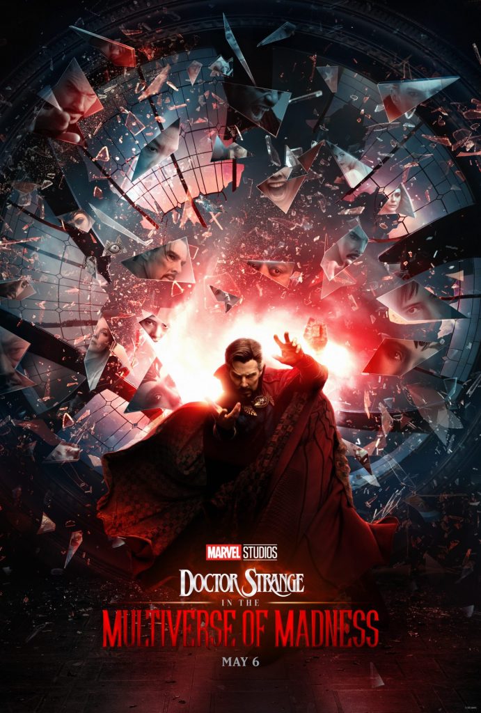 "Doctor Strange in the Multiverse of Madness" theatrical poster with as many cameos as possible stuffed in. No Deadpool though.