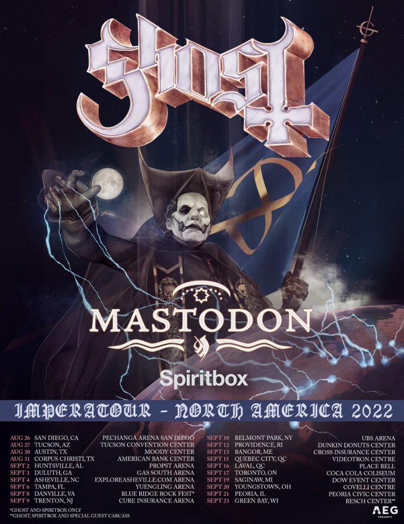ghost and mastodon tour 2022 tickets