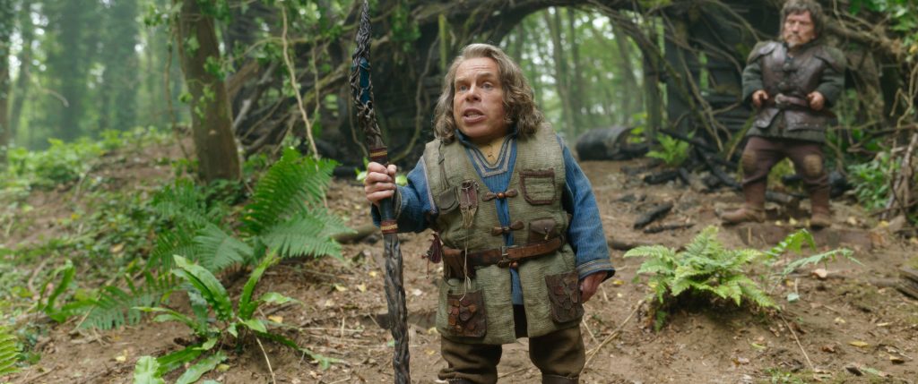 (L-R): Willow Ufgood (Warwick Davis) and (Graham Hughes) in Lucasfilm's WILLOW 