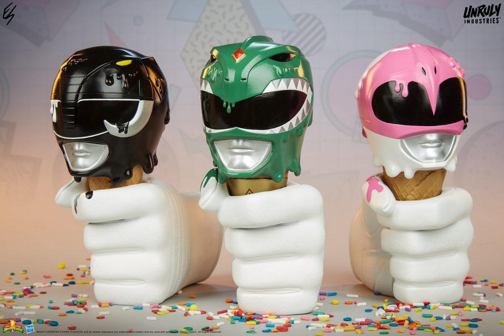 Green, Black, and Pink Power Rangers Scoops Set