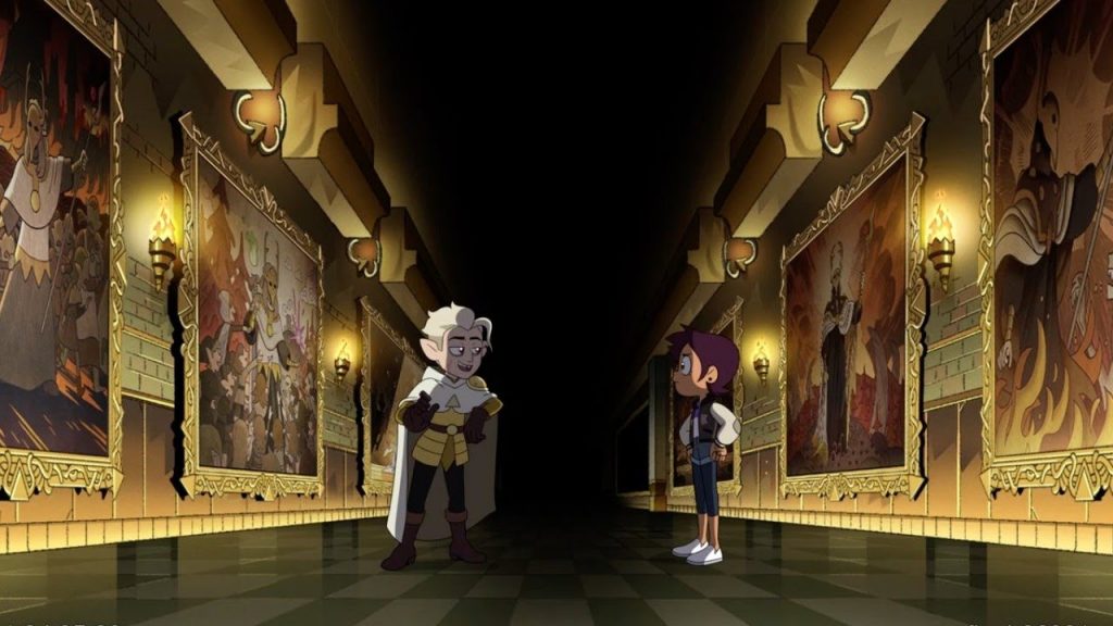 "The Owl House Season 2 Ep. 16 "Hollow Mind"" screenshot showing the Hall of Lies in Emperor Belos' mind.