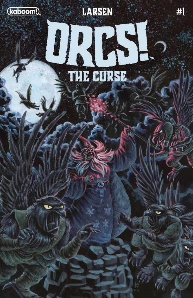 "ORCS!: The Curse #1" main cover art by Christine Larsen.