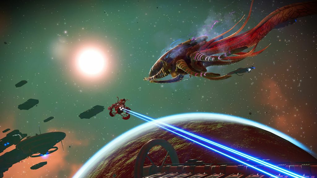 "No Man's Sky" Endurance update screenshot featuring a living ship.