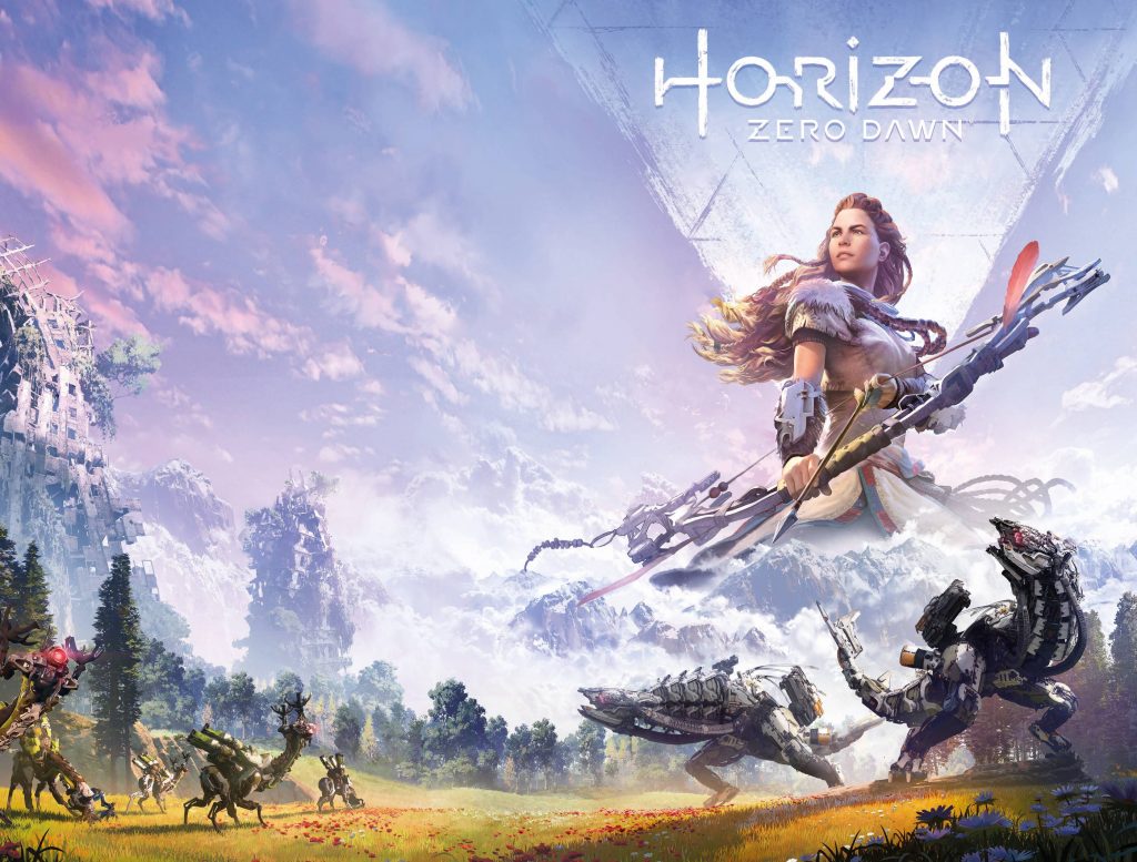 "Horizon Zero Dawn #2" cover B art by Guerilla Games.