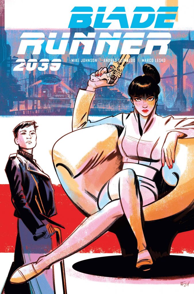 "Coureur de lame 2039" variante de couverture Un dessin de Veronica Fish.