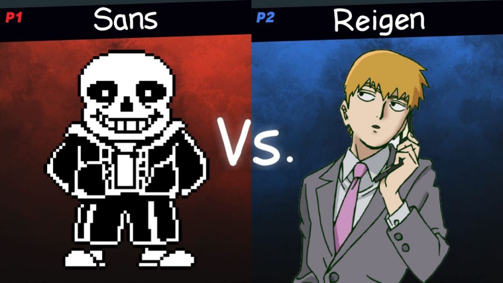 Sans vs. Reigen Tumblr art by Tumblr Sexyman OTD.