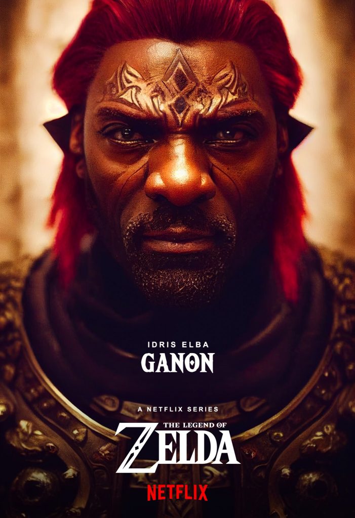 "Netflix's The Legend of Zelda" Idris Elba as Ganon fan art by Dan Leveille.