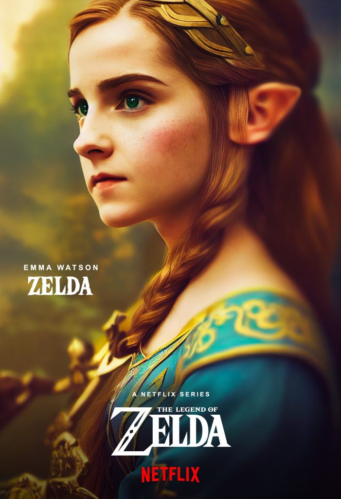 "Netflix's The Legend of Zelda" Emma Watson as Zelda fan art by Dan Leveille.