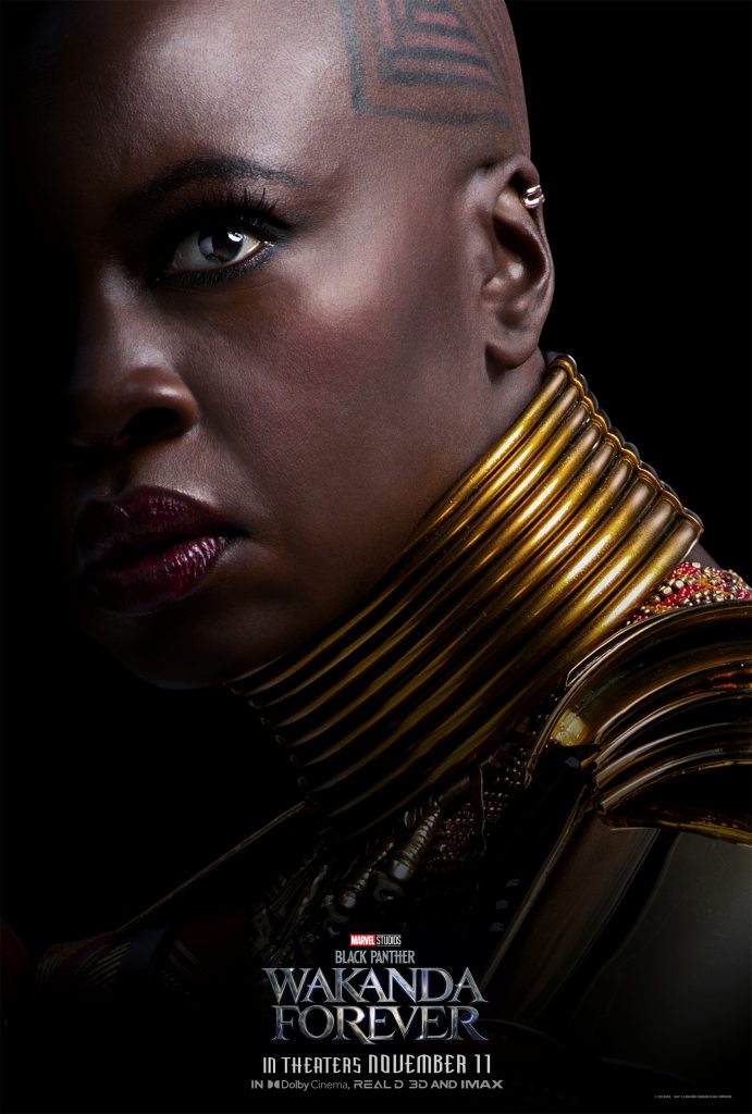 Okoye character poster. Black Panther: Wakanda Forever. © 2022 MARVEL.