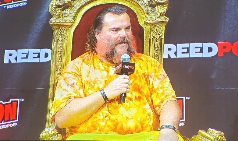 Jack Black made a surprise appearance at the Super Mario Bros. panel at NYCC 2022.