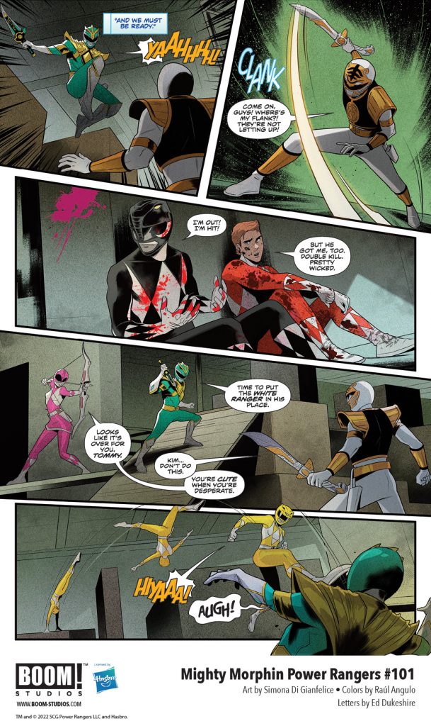"Mighty Morphin Power Rangers #101" preview page 4.