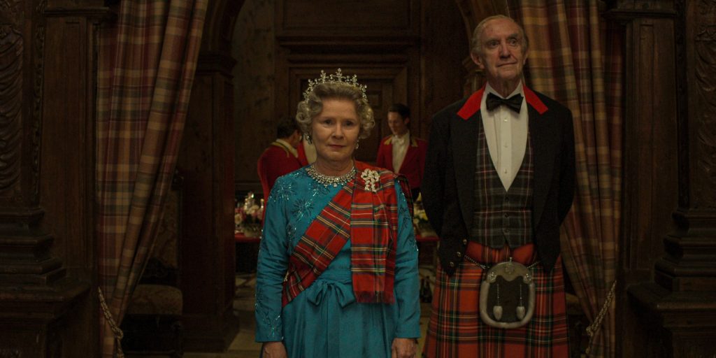 (L to R) Imelda Staunton as Queen Elizabeth II, Jonathan Pryce as Prince Philip in The Crown season 5