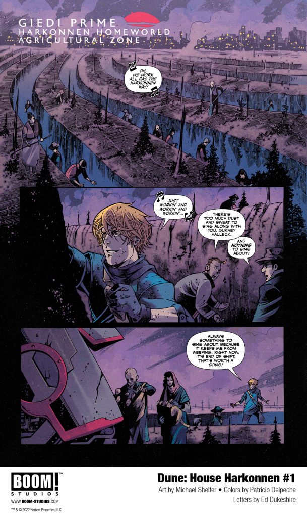 "Dune: House Harkonnen #1" preview page 1.