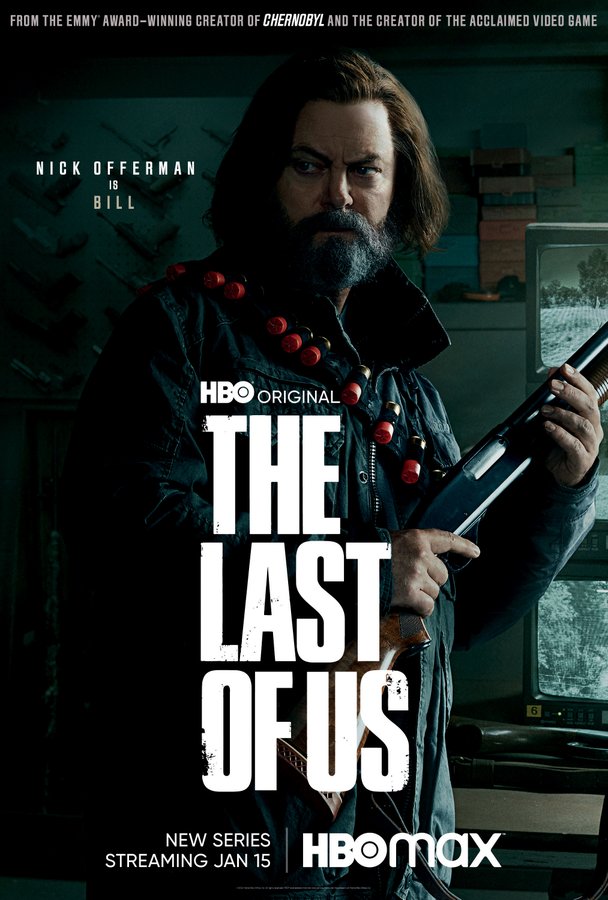 "The Last of Us" character poster featuring Nick Offerman as Bill.