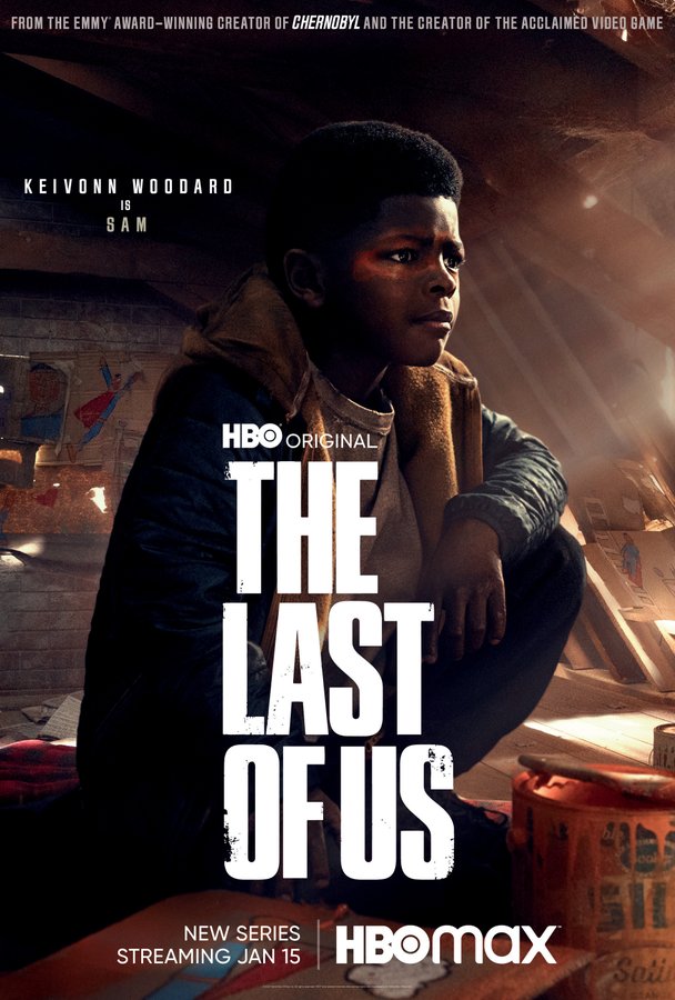 "The Last of Us" character poster featuring Keivonn Woodard as Sam.