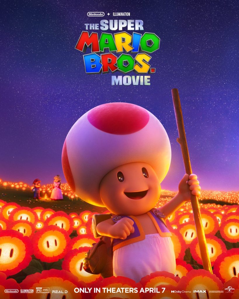 "The Super Mario Bros. Movie" Toad character poster.