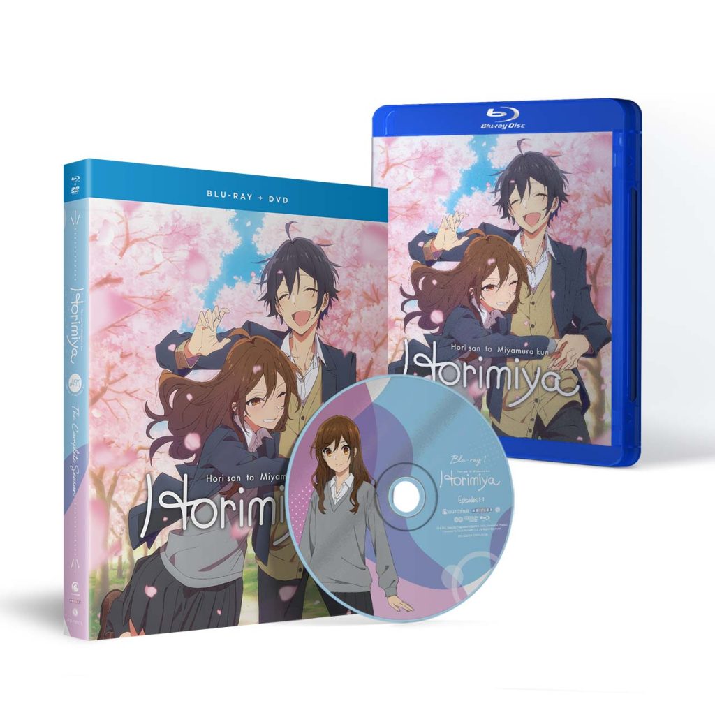 "Horimiya" Standard Edition Blu-ray + DVD spread.