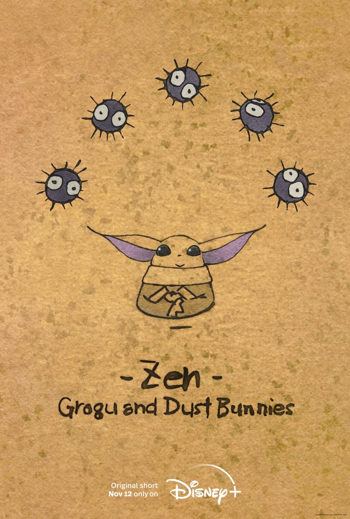 "Zen - Grogu And Dust Bunnies" key art.