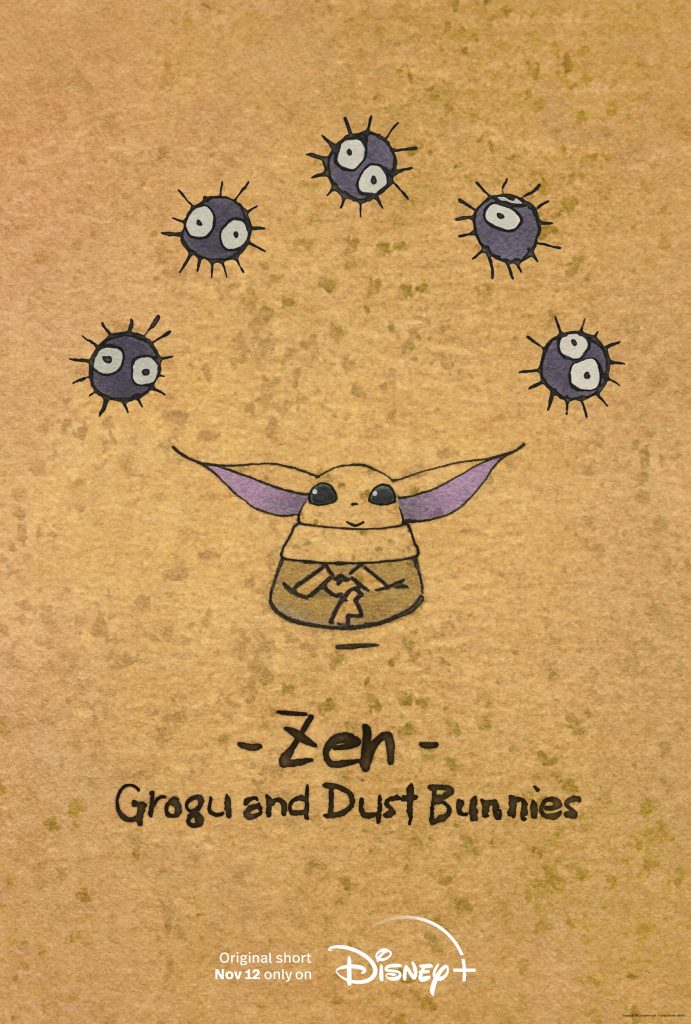 "Zen - Grogu and Dust Bunnies" key art.
