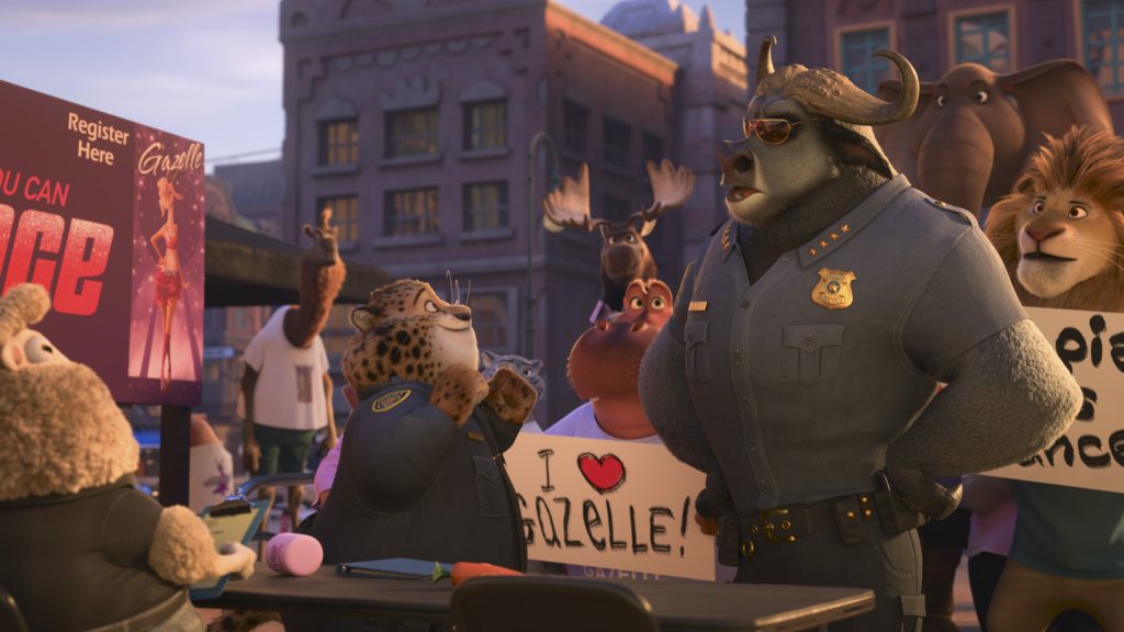 Clawhauser persuades his boss, Chief Bogo (Idris Elba), to audition for “So You Think You Can Prance.” The stakes are high as the ultimate prize is a dream-come-true opportunity to dance on stage with superstar Gazelle. Directed by Josie Trinidad and Trent Correy, and produced by Nathan Curtis, "Zootopia+" streams on Disney+ beginning Nov. 9, 2022. © 2022 Disney. All Rights Reserved.