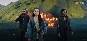 Michelle Yeoh (center) in The Witcher: Blood Origin