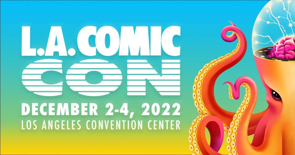 LA Comic-Con 2022 key art and logo.