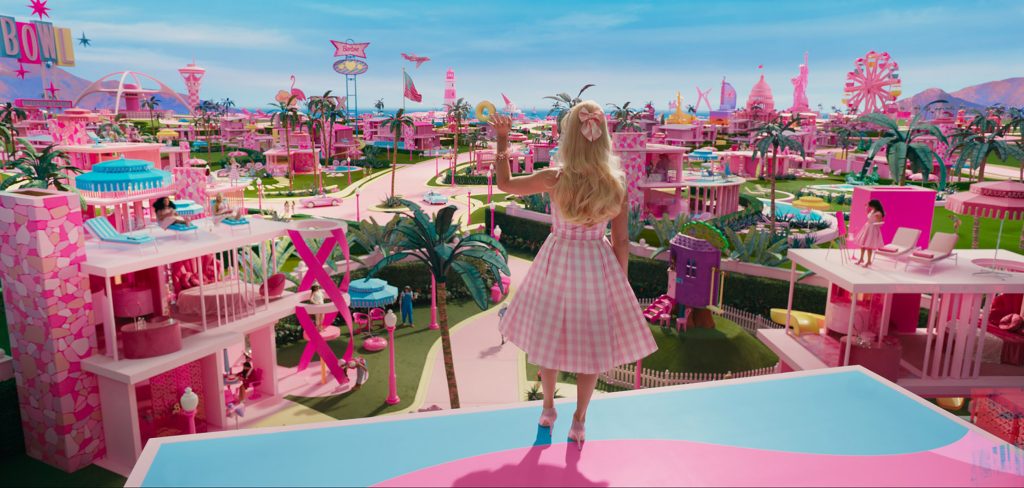 A view of Barbieland from Barbie's Dream House