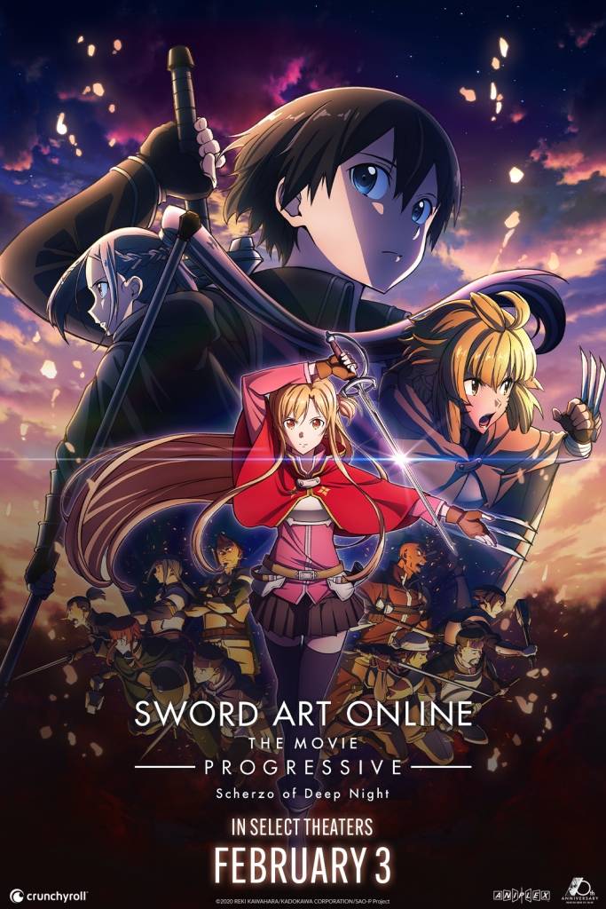 "Sword Art Online The Movie -Progressive- Scherzo of Deep Night" NA release date key art.