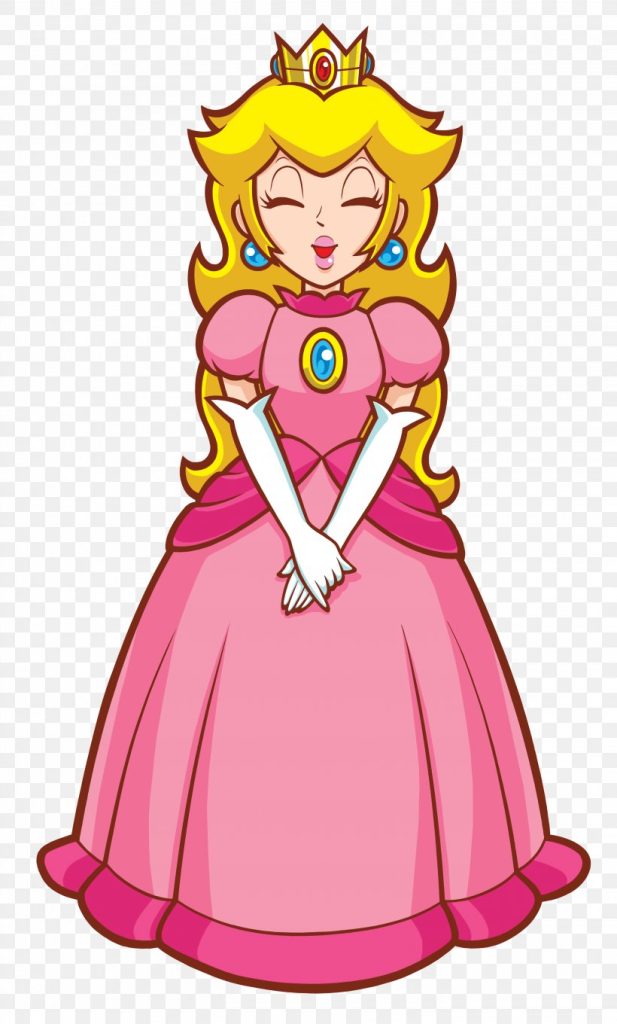 Princess Peach from "Super Princess Peach" looking quite happy.