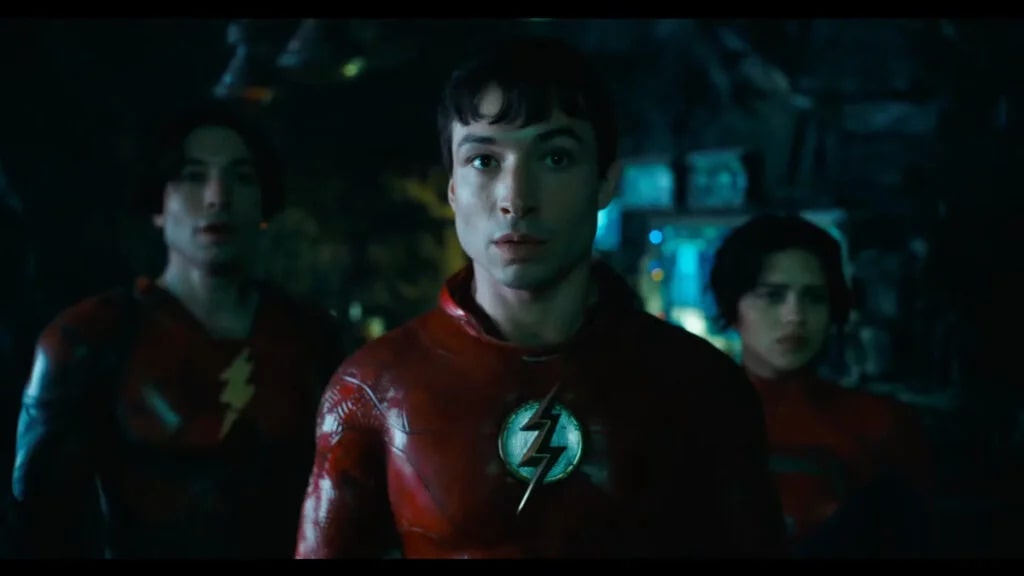 "The Flash" screenshot featuring Ezra Miller as the titular Flash. Image from Warner Bros..