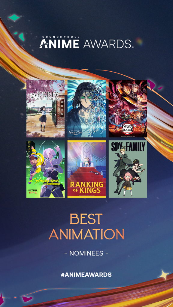 Crunchyroll Anime Awards 2023 Best Animation Nominees