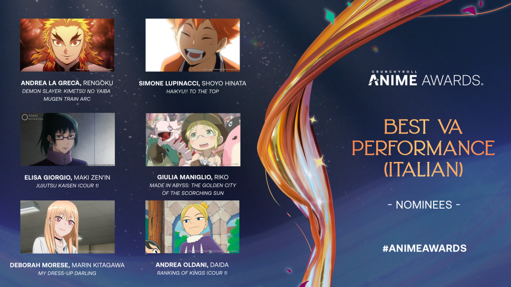 Crunchyroll Anime Awards 2023 Best VA Performance (Italian)