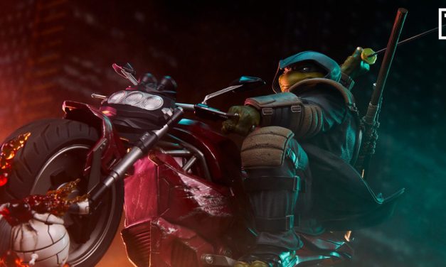 TMNT: The Last Ronin On Bike Statue Is Kicking It Into High Gear From PCS