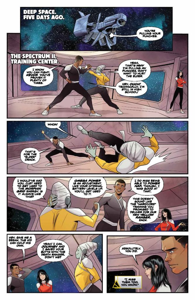 Mighty Morphin Power Rangers #105 panel 1