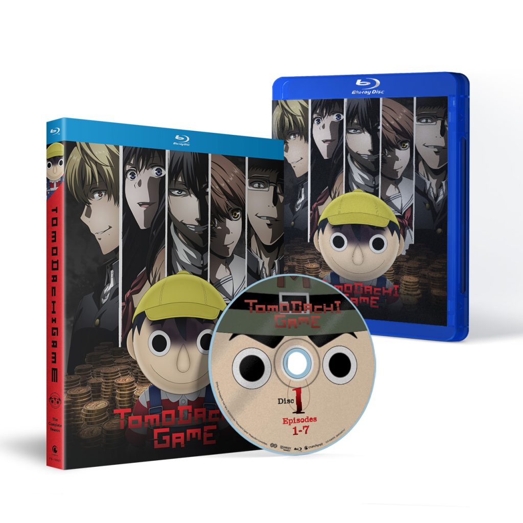 'Tomodachi Game - The Complete Season" Blu-ray spread.
