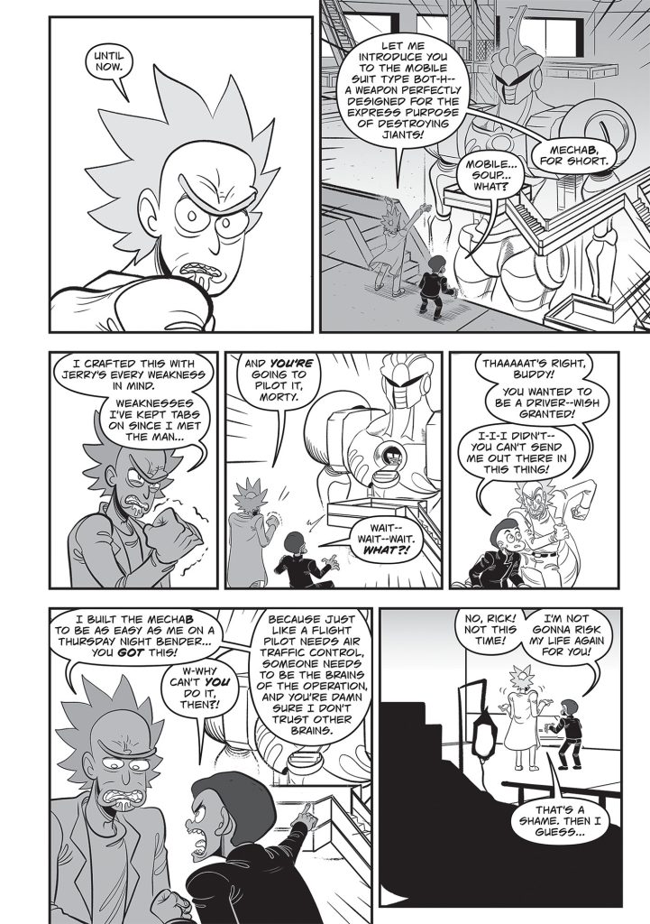 'Rick and Morty: The Manga Vol. 1 – Get in the Robot, Morty!' preview page 1.